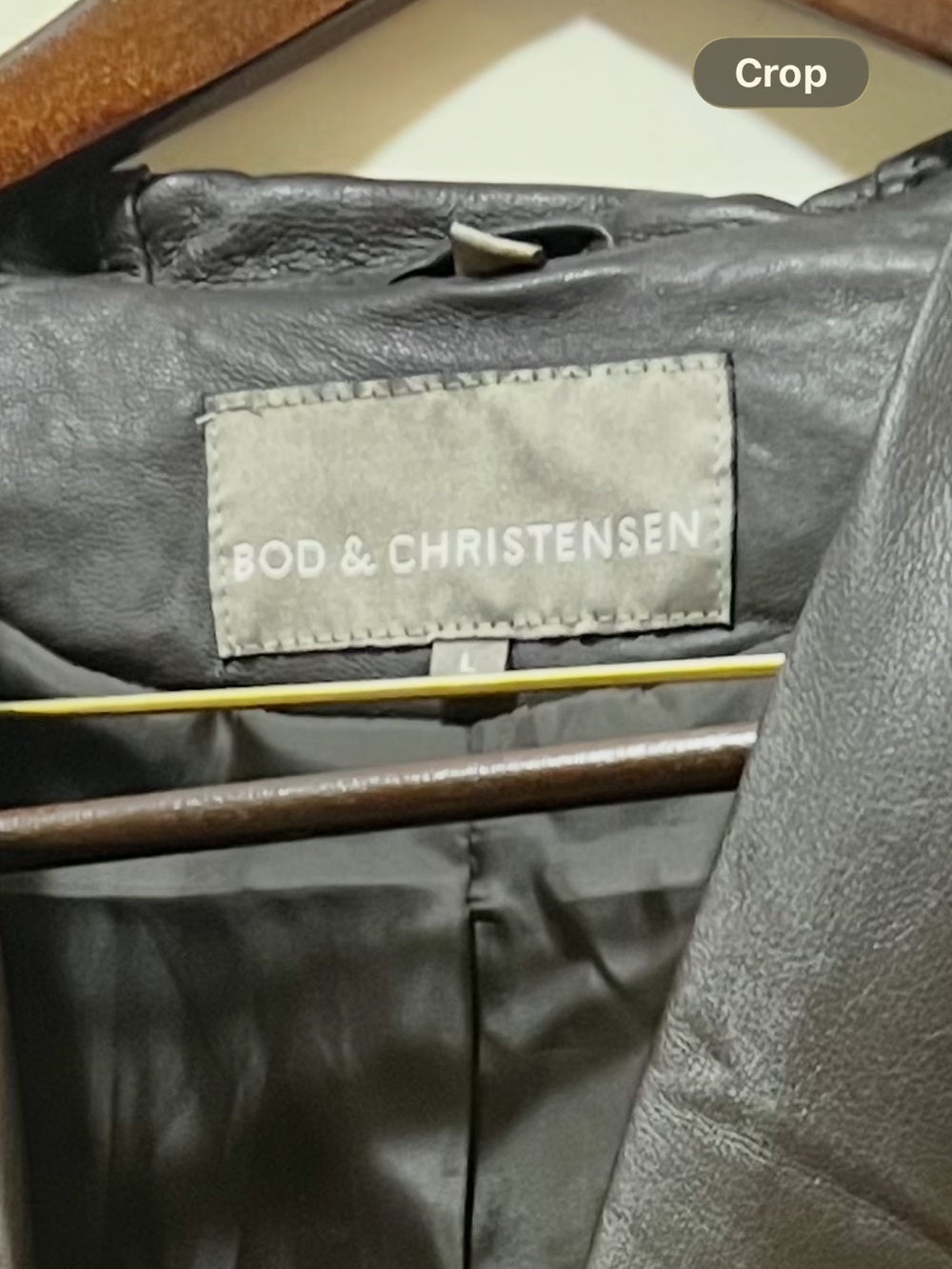 Bod & Christensen Genuine Leather Draped Waterfall Collar Jacket chocolate Brown - Picture 8 of 8